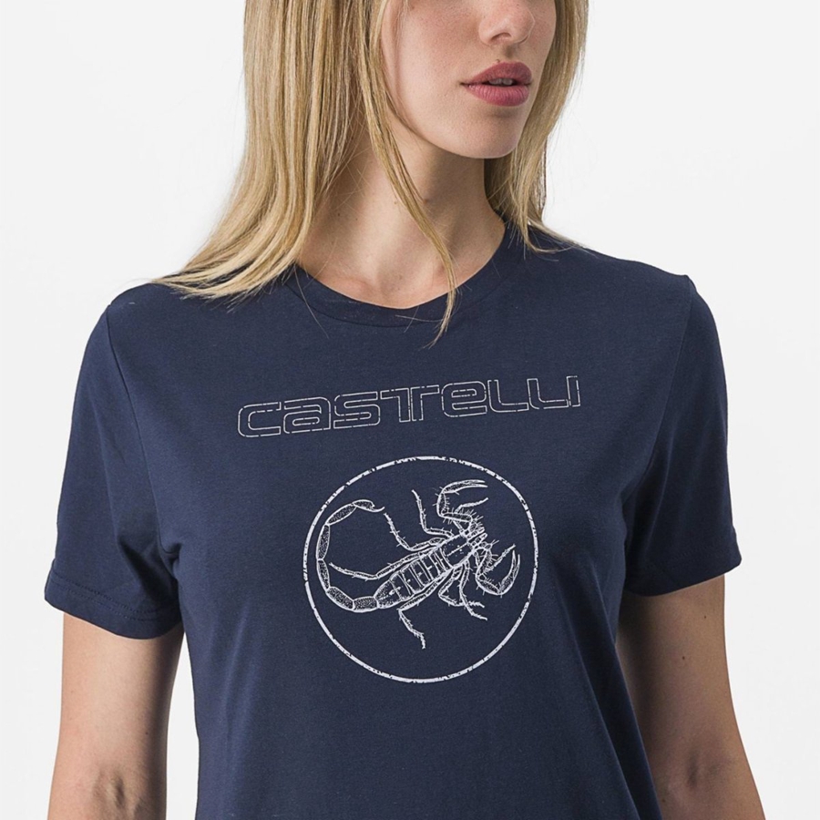 Castelli PEDALARE TEE Naisten Casual Sininen | XWMU-68094