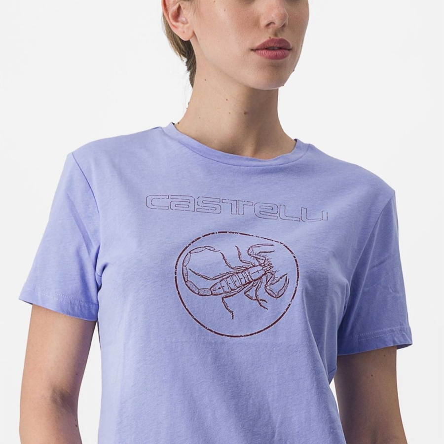 Castelli PEDALARE TEE Naisten Casual Violetit Valkoinen | LAHF-80465