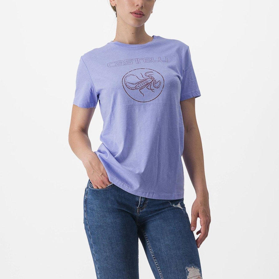 Castelli PEDALARE TEE Naisten Casual Violetit Valkoinen | LAHF-80465