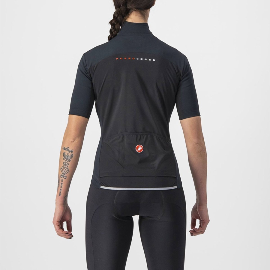 Castelli PERFETTO RoS 2W WIND Naisten Takit Mustat | DBQC-14625