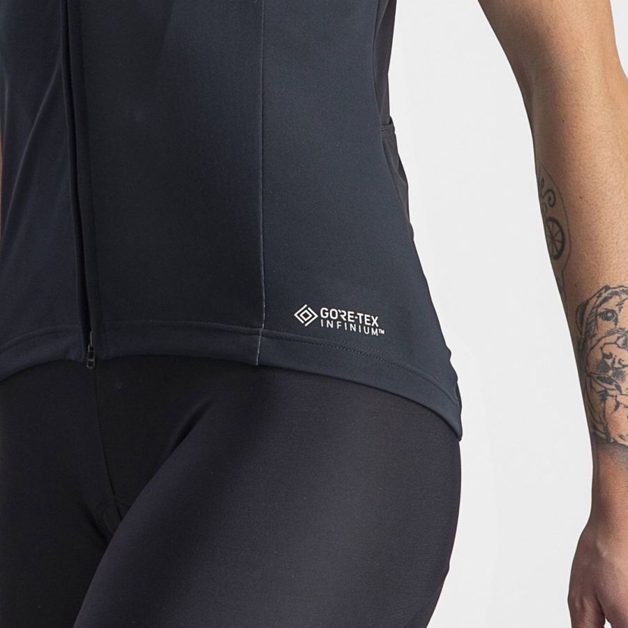 Castelli PERFETTO RoS 2W WIND Naisten Takit Mustat | DBQC-14625