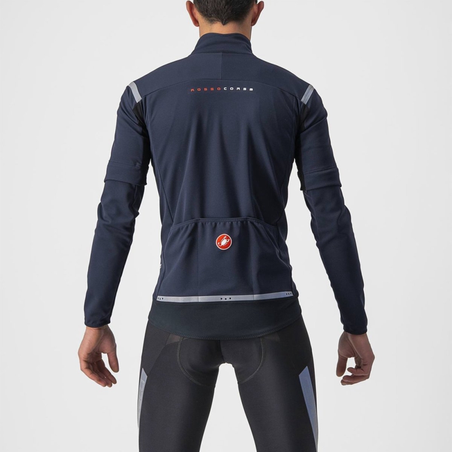 Castelli PERFETTO RoS 2 CONVERTIBLE Miesten Takit Sininen Hopea | DYQA-80412