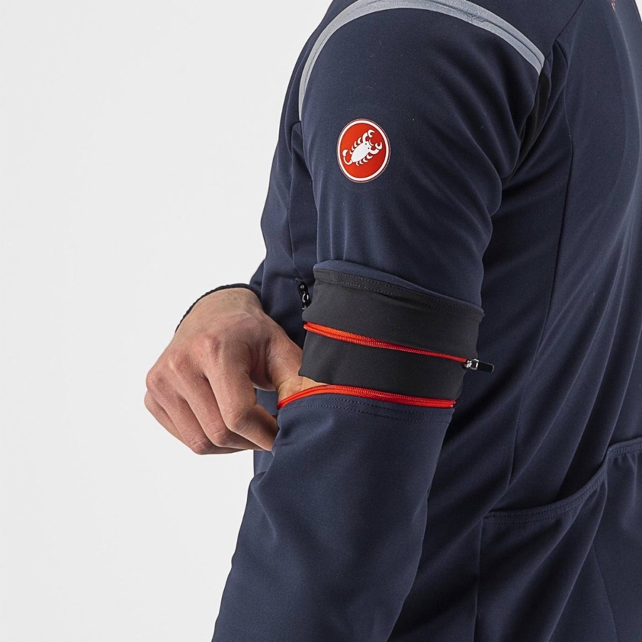 Castelli PERFETTO RoS 2 CONVERTIBLE Miesten Takit Sininen Hopea | DYQA-80412