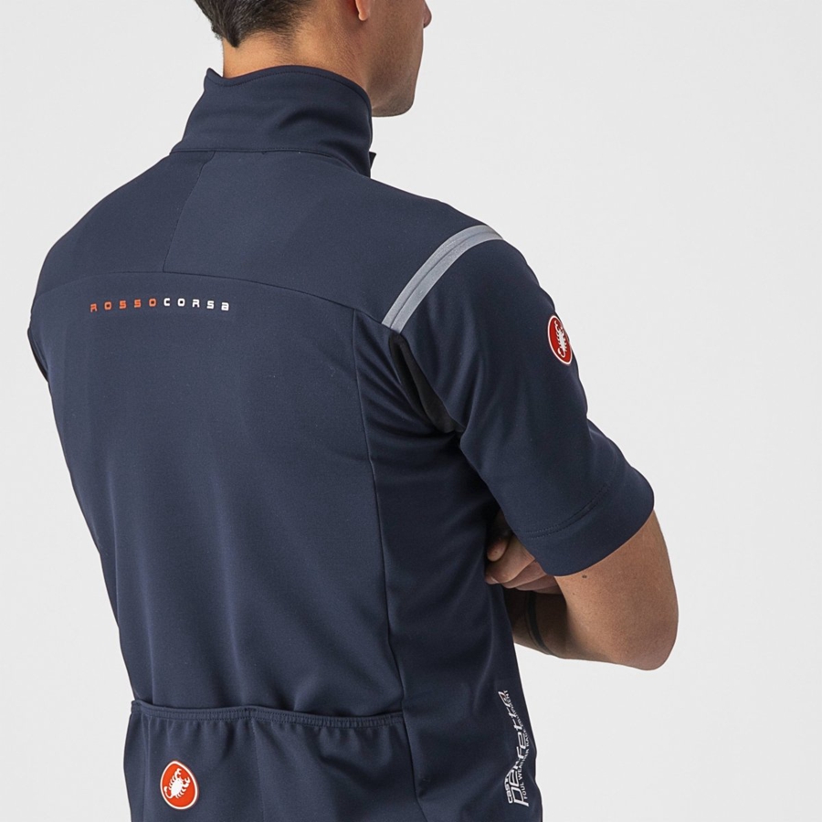 Castelli PERFETTO RoS 2 CONVERTIBLE Miesten Takit Sininen Hopea | DYQA-80412