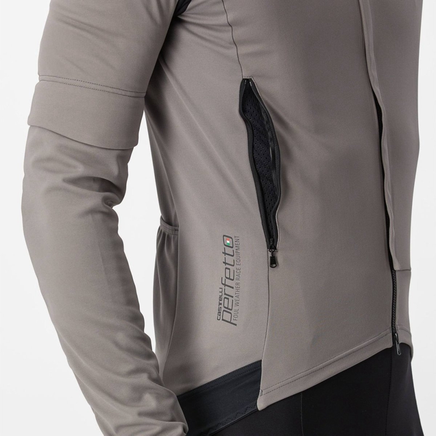 Castelli PERFETTO RoS 2 CONVERTIBLE Miesten Takit Harmaat Khaki Harmaat | WMDB-05629