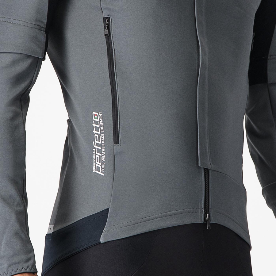 Castelli PERFETTO RoS 2 CONVERTIBLE Miesten Takit Harmaat Hopea | TXIZ-97450