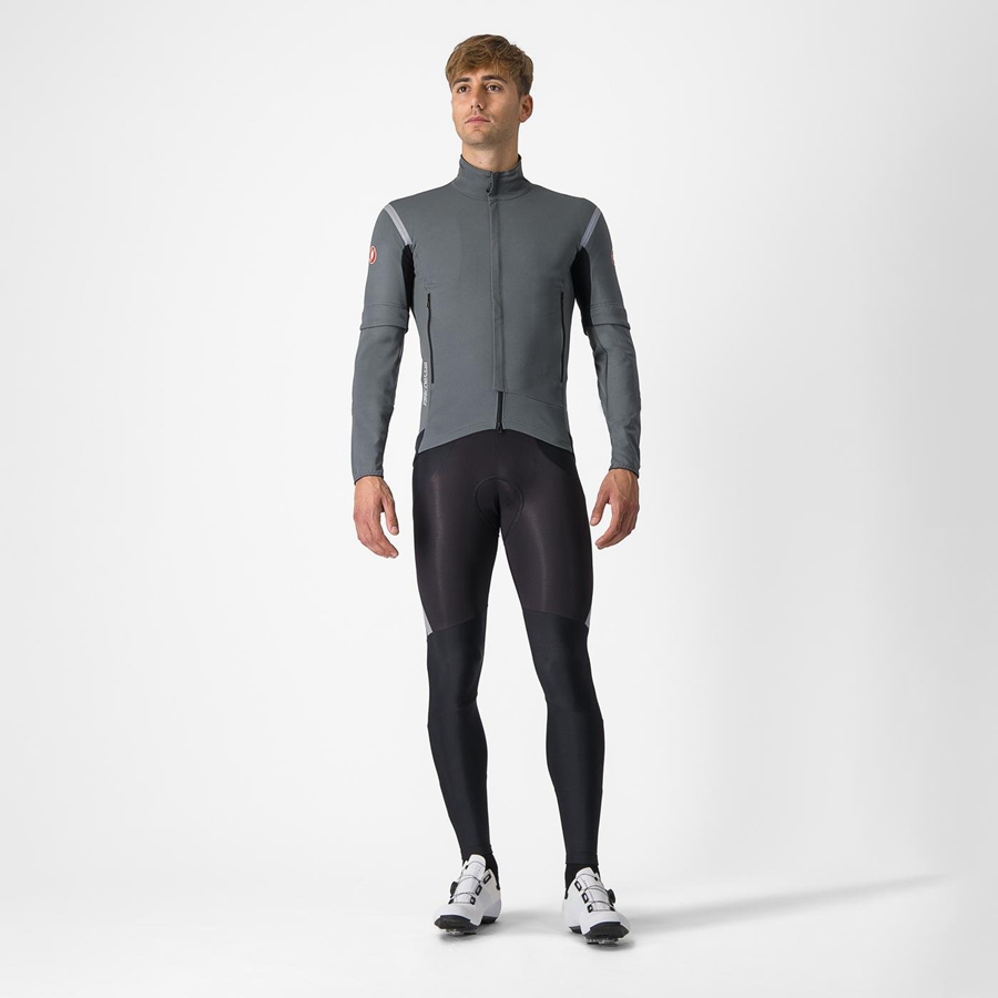 Castelli PERFETTO RoS 2 CONVERTIBLE Miesten Takit Harmaat Hopea | TXIZ-97450