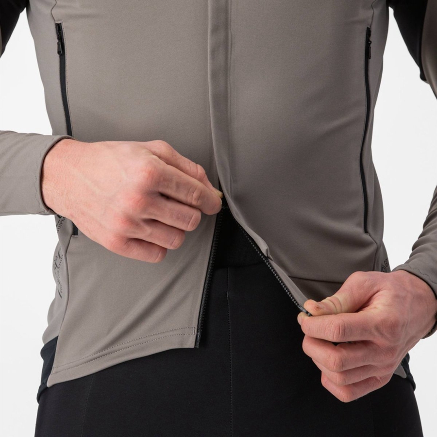 Castelli PERFETTO RoS 2 Miesten Takit Harmaat Khaki Harmaat | WSEC-96340