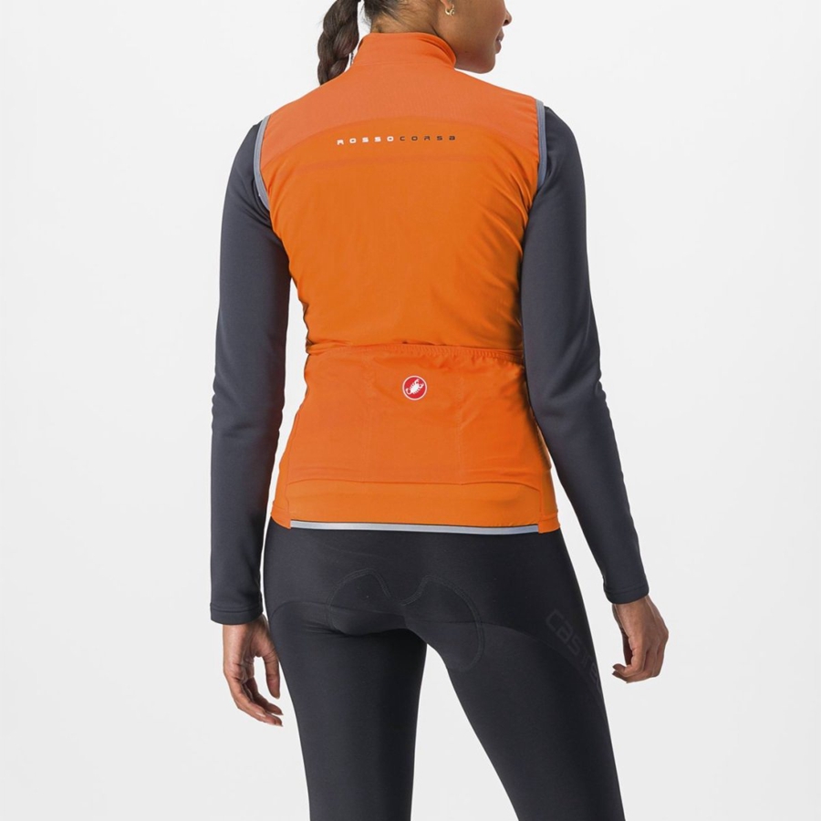 Castelli PERFETTO RoS 2 W Naisten Liivi Punainen Oranssi | NZPW-56294