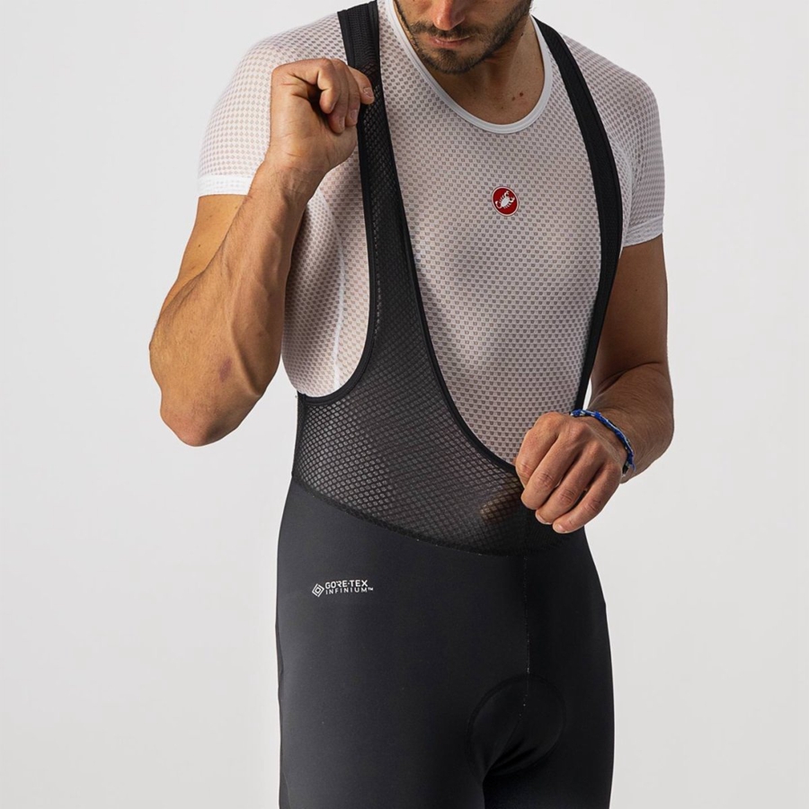 Castelli POLARE 3 Miesten Bib Sukkahousut Mustat | YMQG-32059