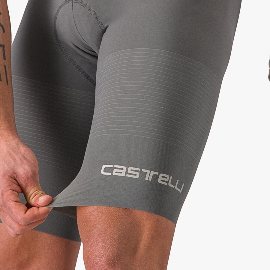 Castelli PREMIO Miesten Bib Shortsit Harmaat | SNYP-43178