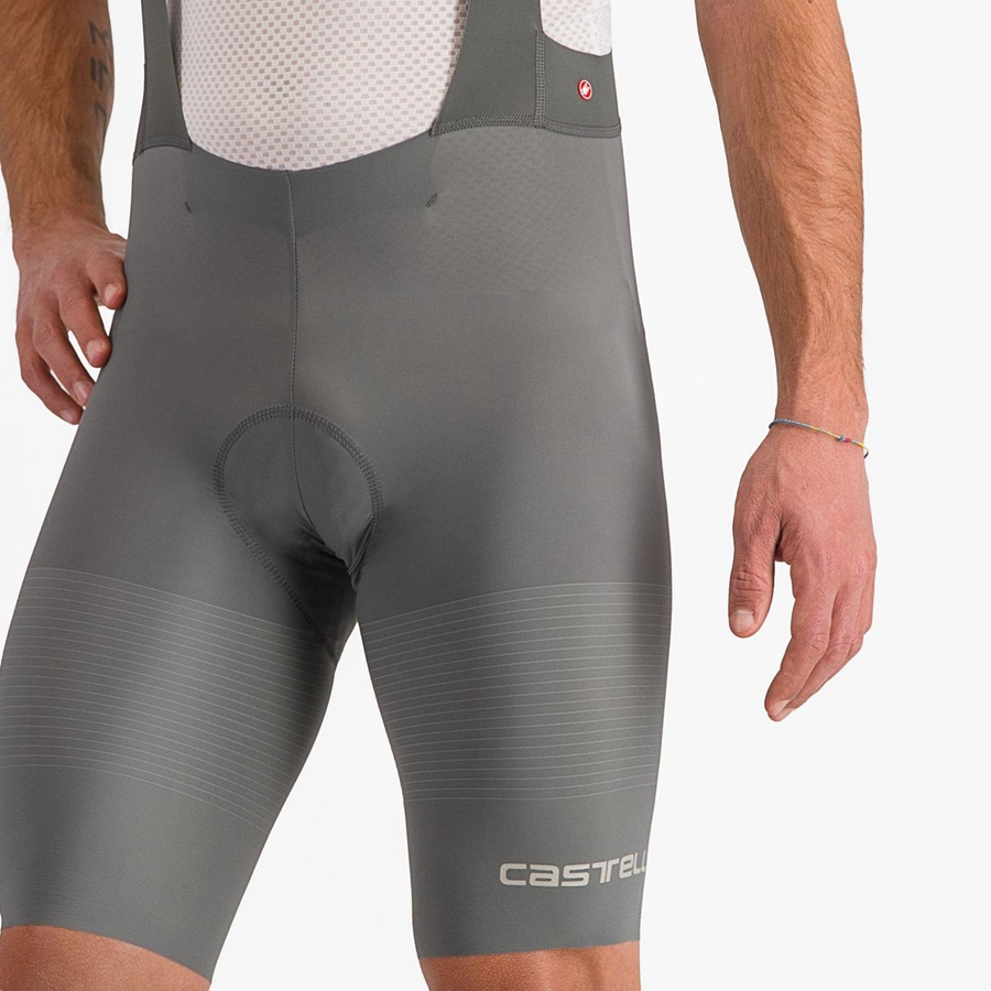 Castelli PREMIO Miesten Bib Shortsit Harmaat | SNYP-43178