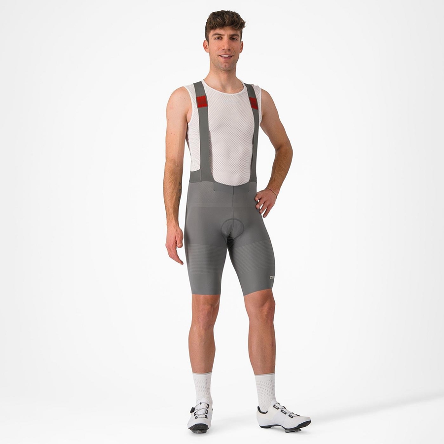 Castelli PREMIO Miesten Bib Shortsit Harmaat | SNYP-43178