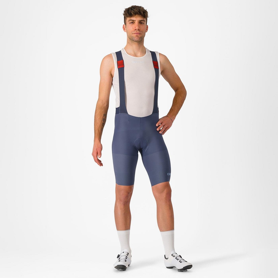 Castelli PREMIO Miesten Bib Shortsit Sininen Harmaat Sininen | WNXZ-32067