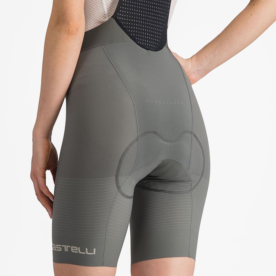 Castelli PREMIO W Naisten Bib Shortsit Harmaat | IBJZ-70458