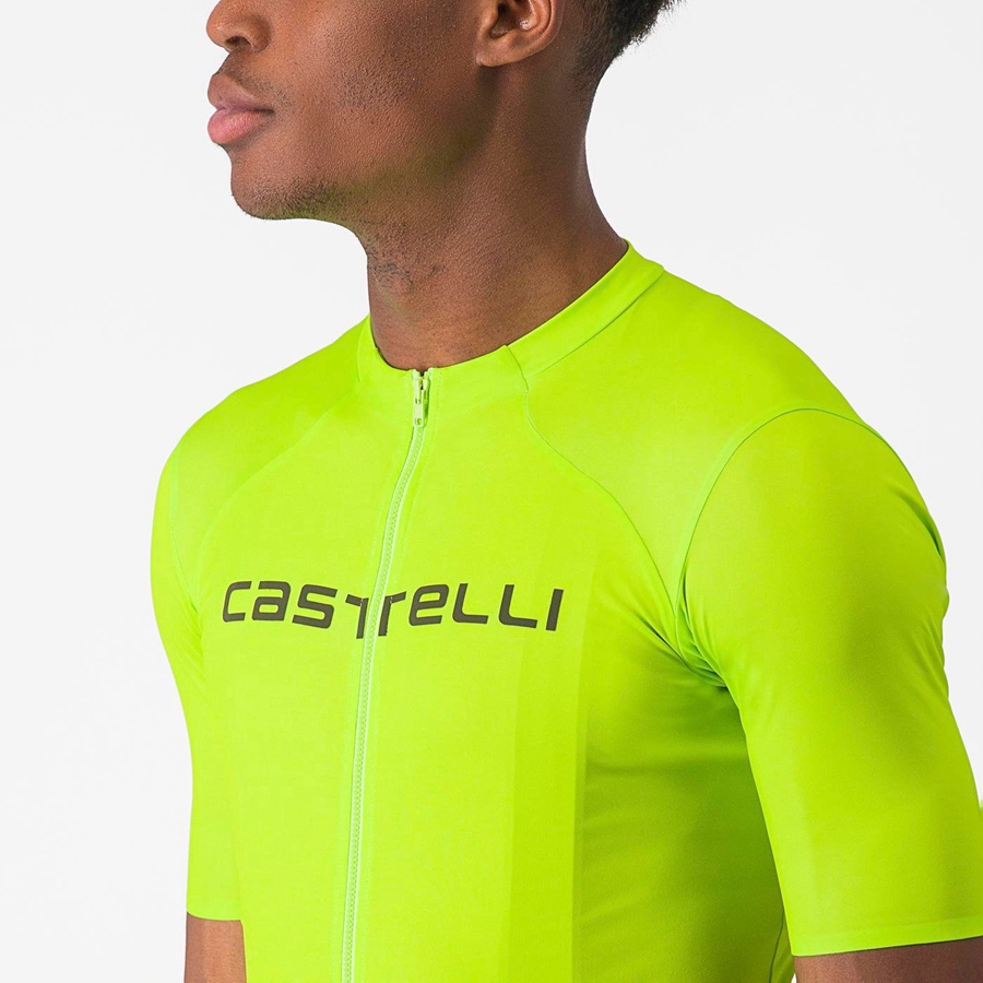 Castelli PROLOGO LITE Miesten Pelipaita Vaaleanvihreä Syvä Vihreä | UFCQ-48157