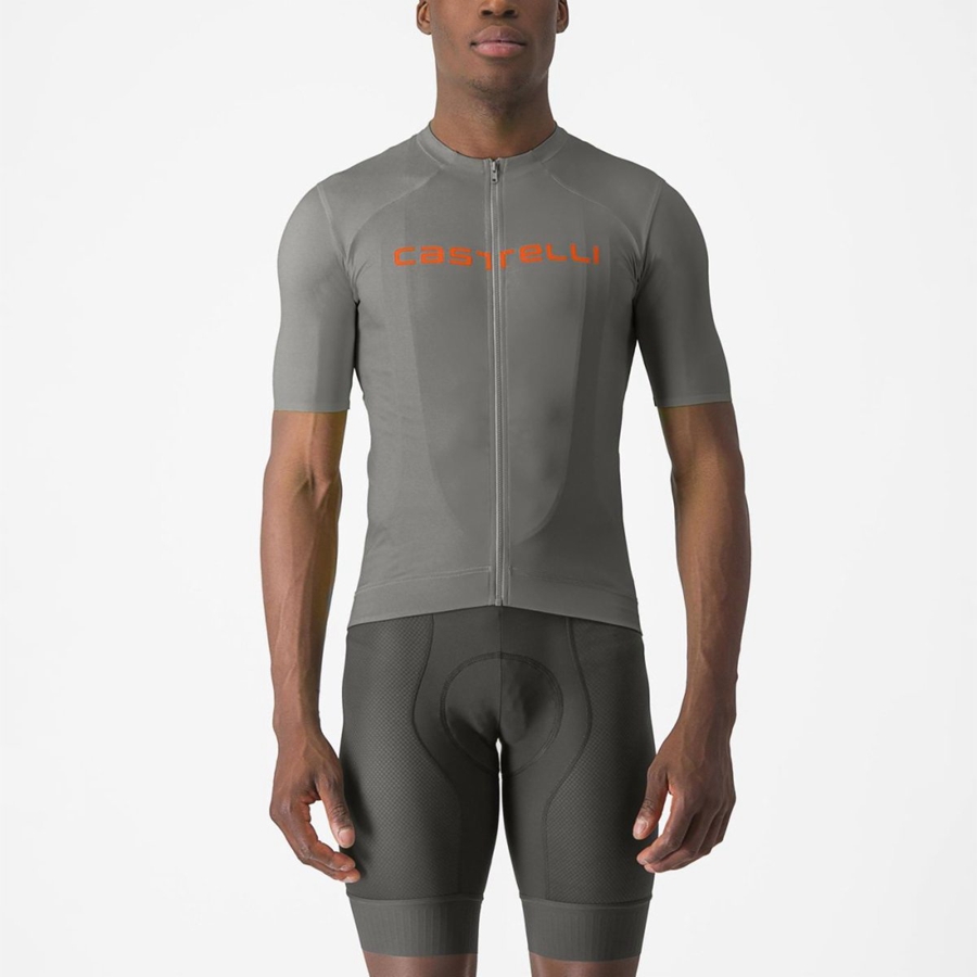 Castelli PROLOGO LITE Miesten Pelipaita Harmaat Oranssi | ZGIS-83627