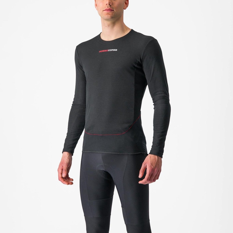 Castelli PROSECCO TECH LONG SLEEVE Miesten Base Layer Mustat | USGQ-28139