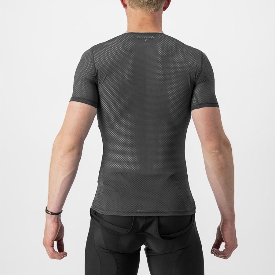 Castelli PRO MESH 2.0 SHORT SLEEVE Miesten Base Layer Mustat | WFLB-45613