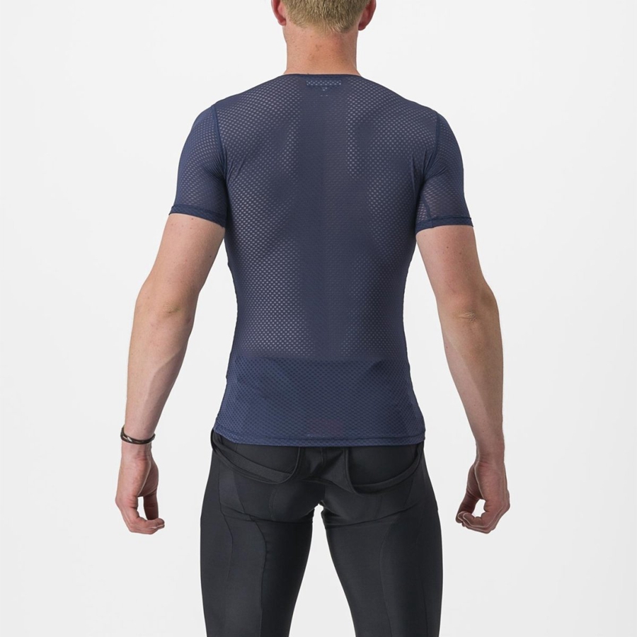 Castelli PRO MESH 2.0 SHORT SLEEVE Miesten Base Layer Sininen | CHIB-79462