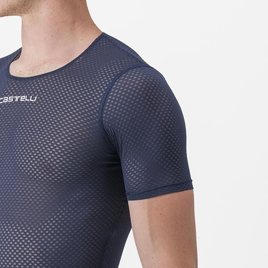 Castelli PRO MESH 2.0 SHORT SLEEVE Miesten Base Layer Sininen | CHIB-79462