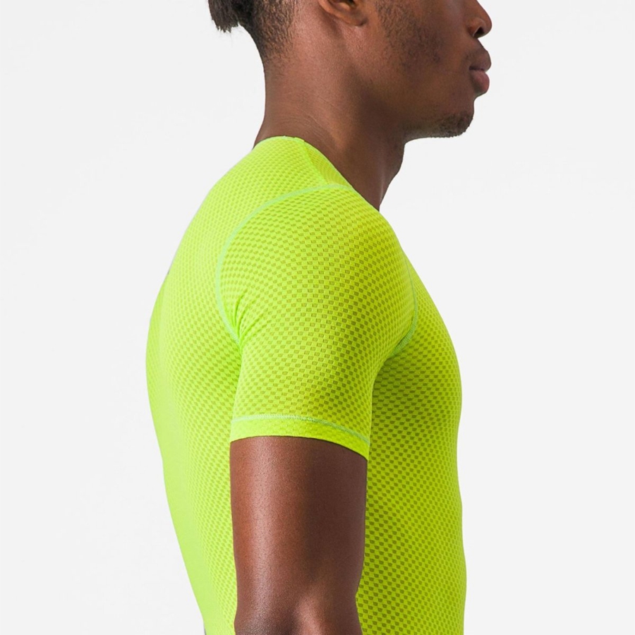 Castelli PRO MESH 2.0 SHORT SLEEVE Miesten Base Layer Vaaleanvihreä | DZYW-60827