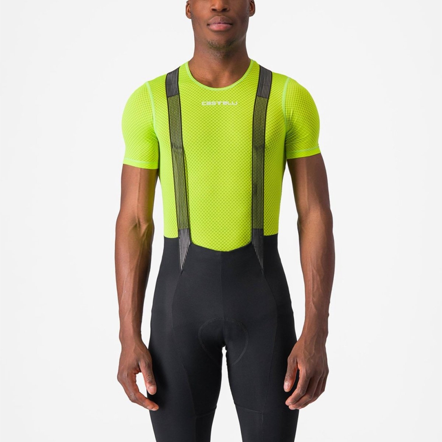 Castelli PRO MESH 2.0 SHORT SLEEVE Miesten Base Layer Vaaleanvihreä | DZYW-60827