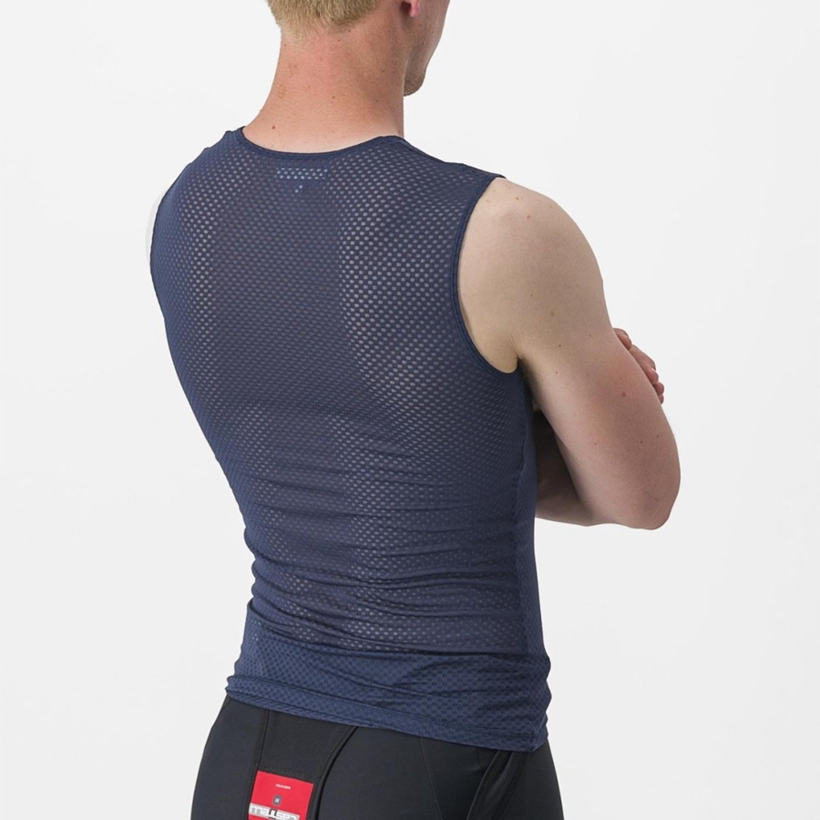 Castelli PRO MESH 2.0 SLEEVELESS Miesten Base Layer Sininen | VDLR-50384