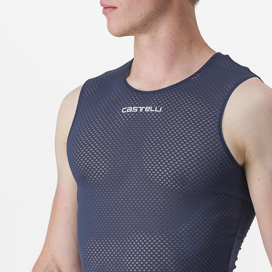 Castelli PRO MESH 2.0 SLEEVELESS Miesten Base Layer Sininen | VDLR-50384