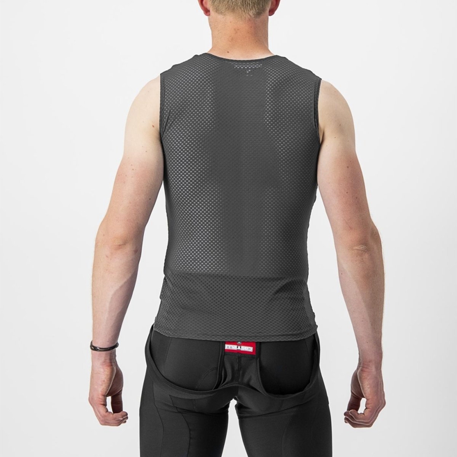 Castelli PRO MESH 2.0 SLEEVELESS Miesten Base Layer Mustat | FZXI-59827