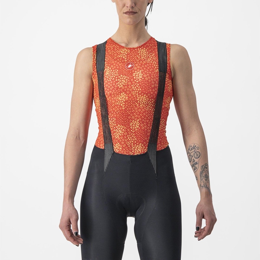 Castelli PRO MESH 4 W SLEEVELESS Naisten Base Layer Oranssi | JDPL-17953