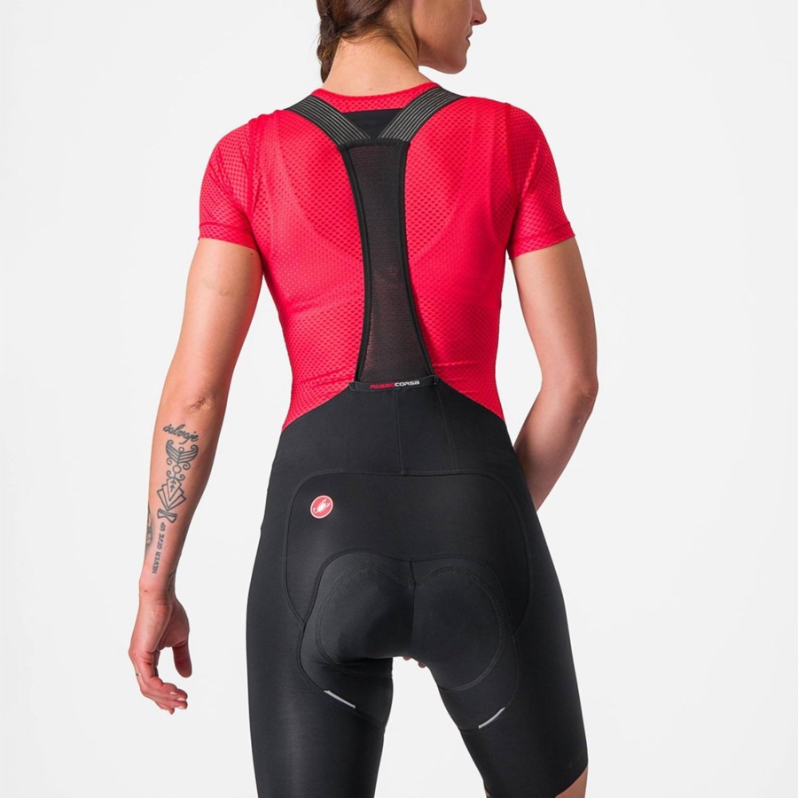 Castelli PRO MESH W SHORT SLEEVE Naisten Base Layer Punainen | HXYU-54716