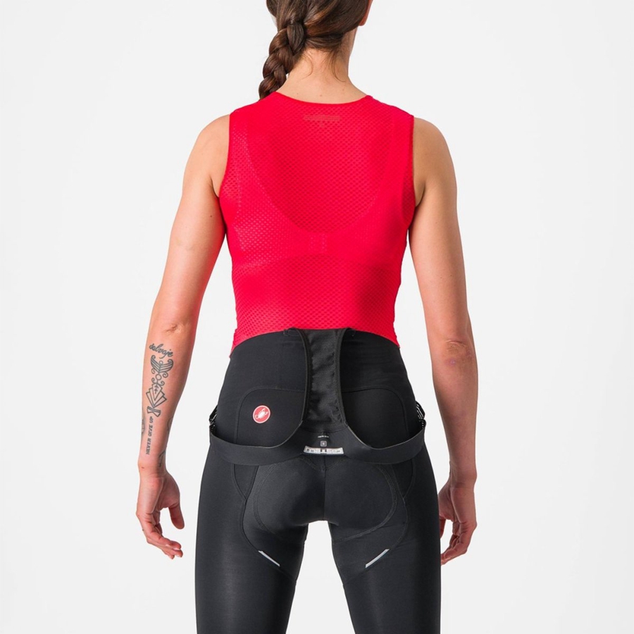 Castelli PRO MESH W SLEEVELESS Naisten Base Layer Punainen | RHFS-65873