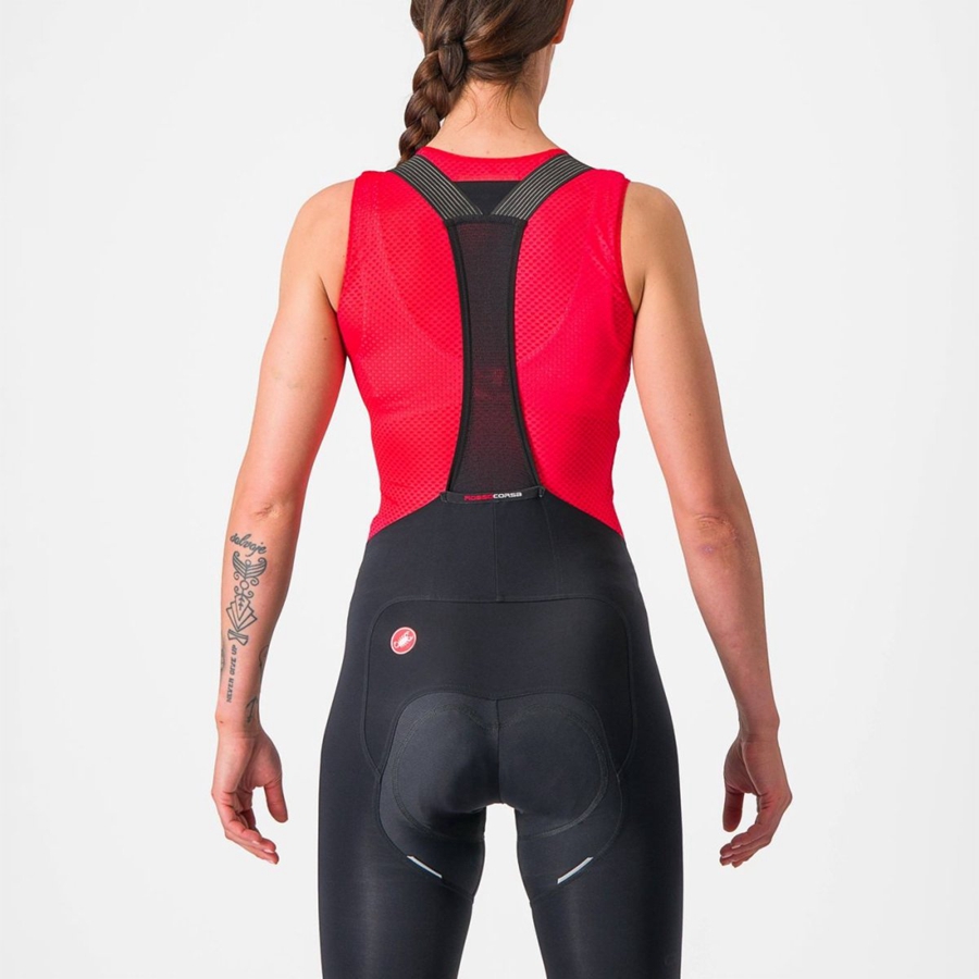 Castelli PRO MESH W SLEEVELESS Naisten Base Layer Punainen | RHFS-65873