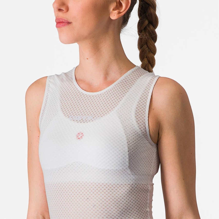 Castelli PRO MESH W SLEEVELESS Naisten Base Layer Valkoinen | RDQL-37452