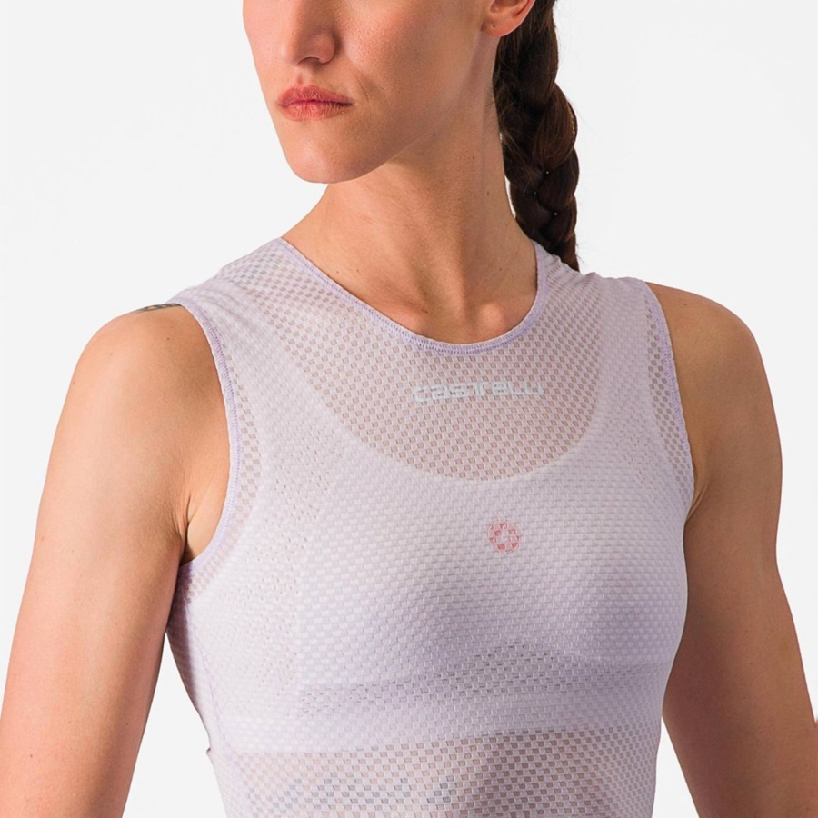 Castelli PRO MESH W SLEEVELESS Naisten Base Layer Violetit Valkoinen | BFLZ-52816