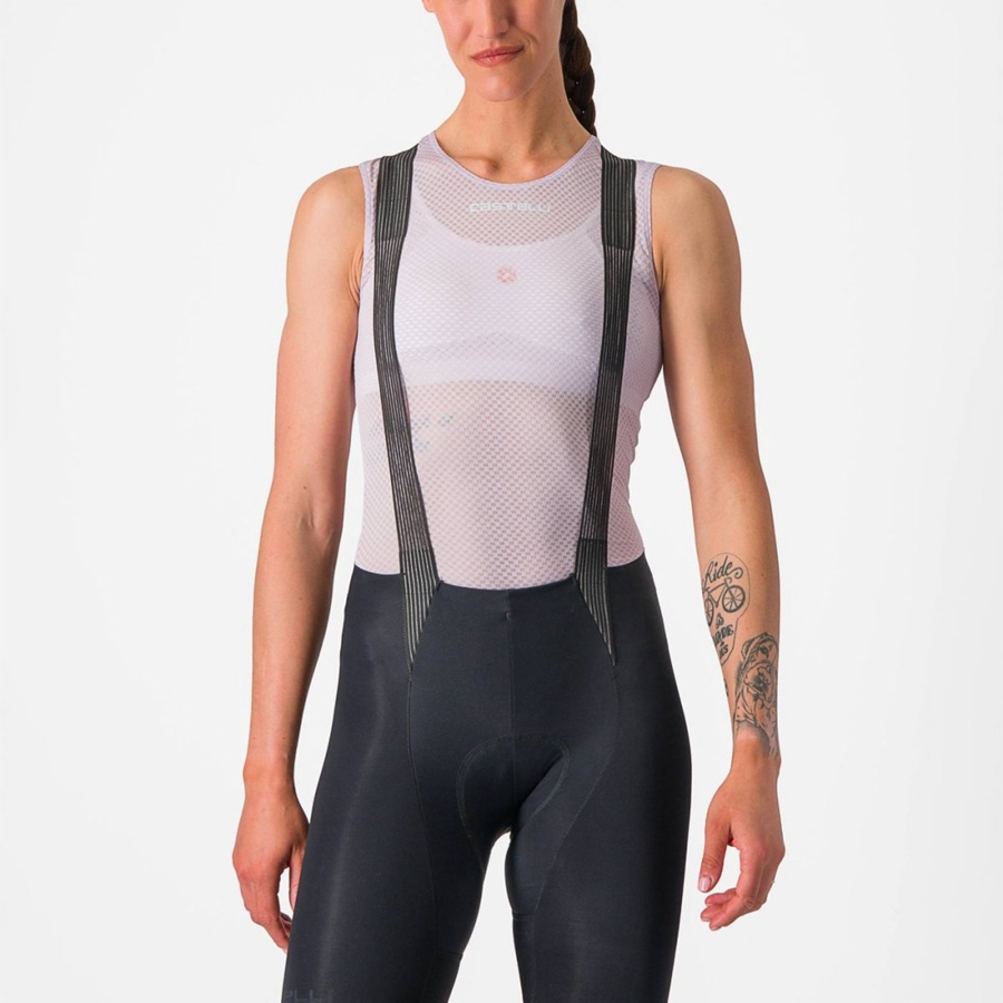 Castelli PRO MESH W SLEEVELESS Naisten Base Layer Violetit Valkoinen | BFLZ-52816