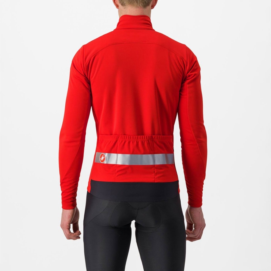 Castelli RADDOPPIA 3 Miesten Takit Punainen Hopea | SRLF-91265