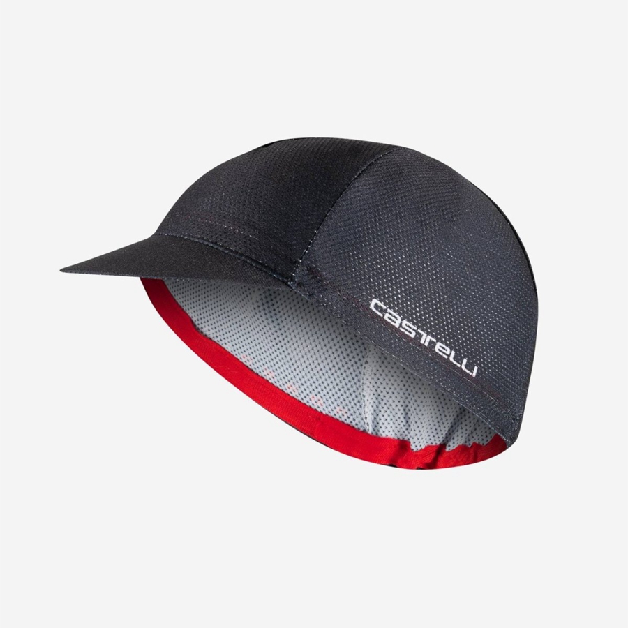 Castelli ROSSO CORSA 2 Miesten Lippis Mustat | TLEJ-86054