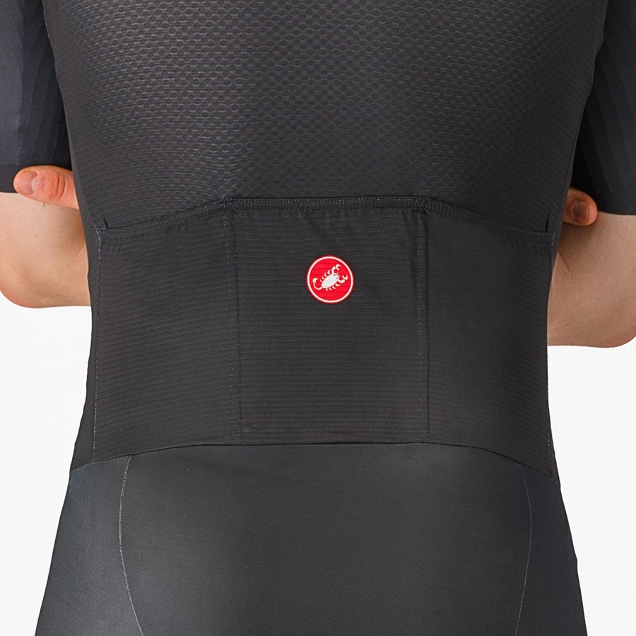 Castelli SANREMO BTW Miesten Speedsuit Mustat | GLXT-49231