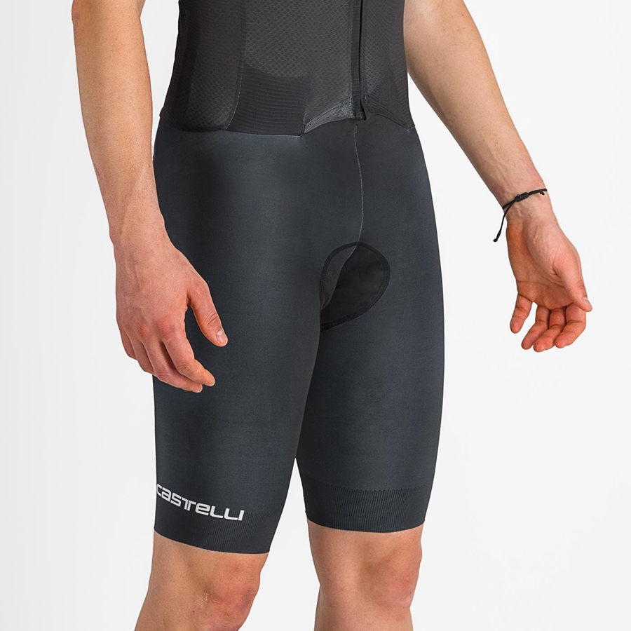 Castelli SANREMO BTW Miesten Speedsuit Mustat | GLXT-49231