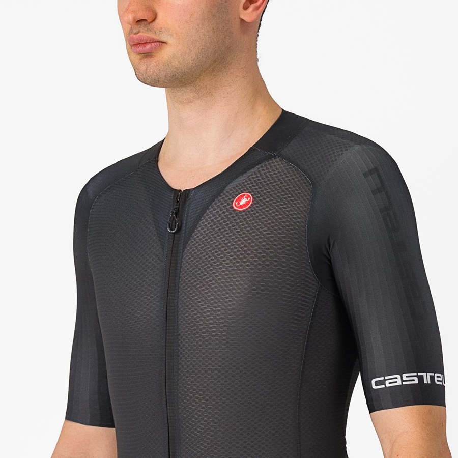 Castelli SANREMO BTW Miesten Speedsuit Mustat | GLXT-49231