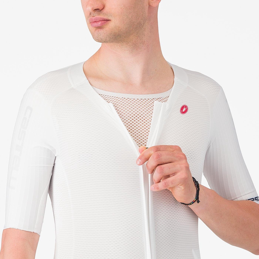 Castelli SANREMO BTW X2 Miesten Speedsuit Valkoinen Sininen | VKYZ-49063