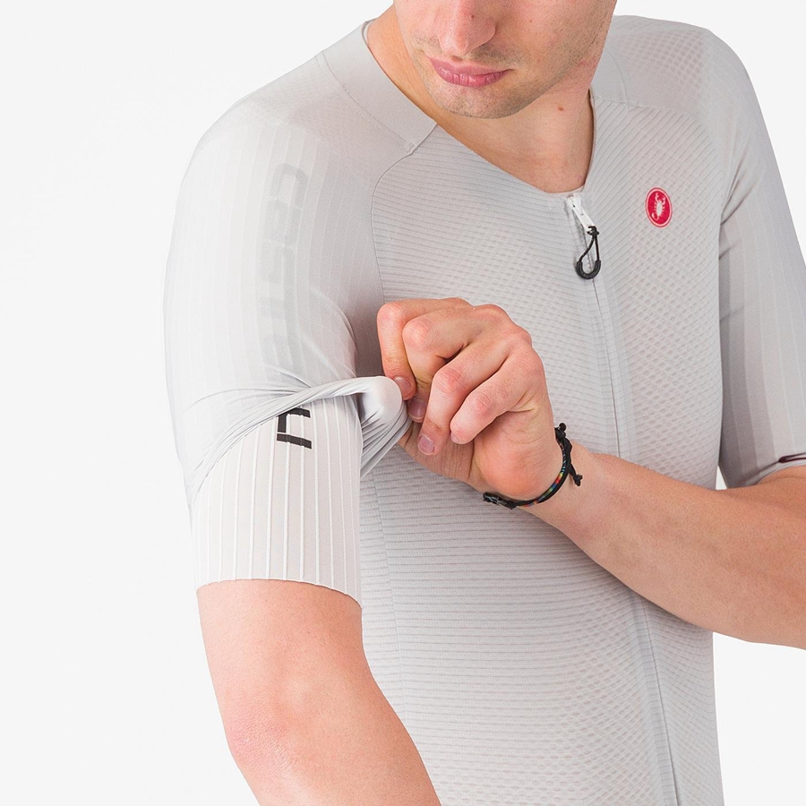 Castelli SANREMO BTW X2 Miesten Speedsuit Hopea Harmaat Viininpunainen | DNHQ-30574