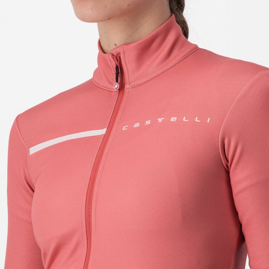 Castelli SINERGIA 2 FZ Naisten Pelipaita Punainen Kerma Pinkki | WNKI-62389