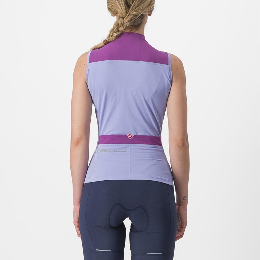 Castelli SOLARIS SLEEVELESS Naisten Pelipaita Violetit Valkoinen | BFAJ-87540