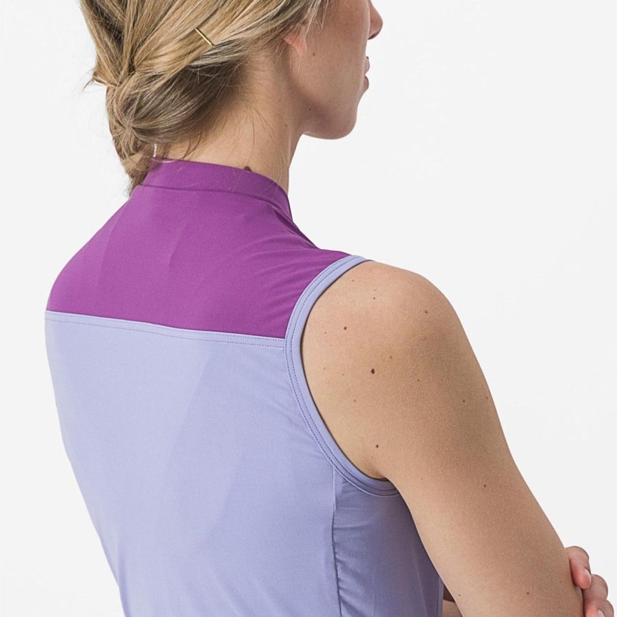 Castelli SOLARIS SLEEVELESS Naisten Pelipaita Violetit Valkoinen | BFAJ-87540