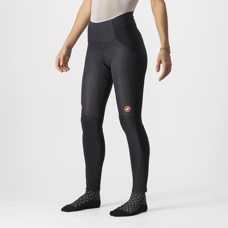 Castelli SORPASSO RoS W Naisten Leggings Mustat | NJPH-54719