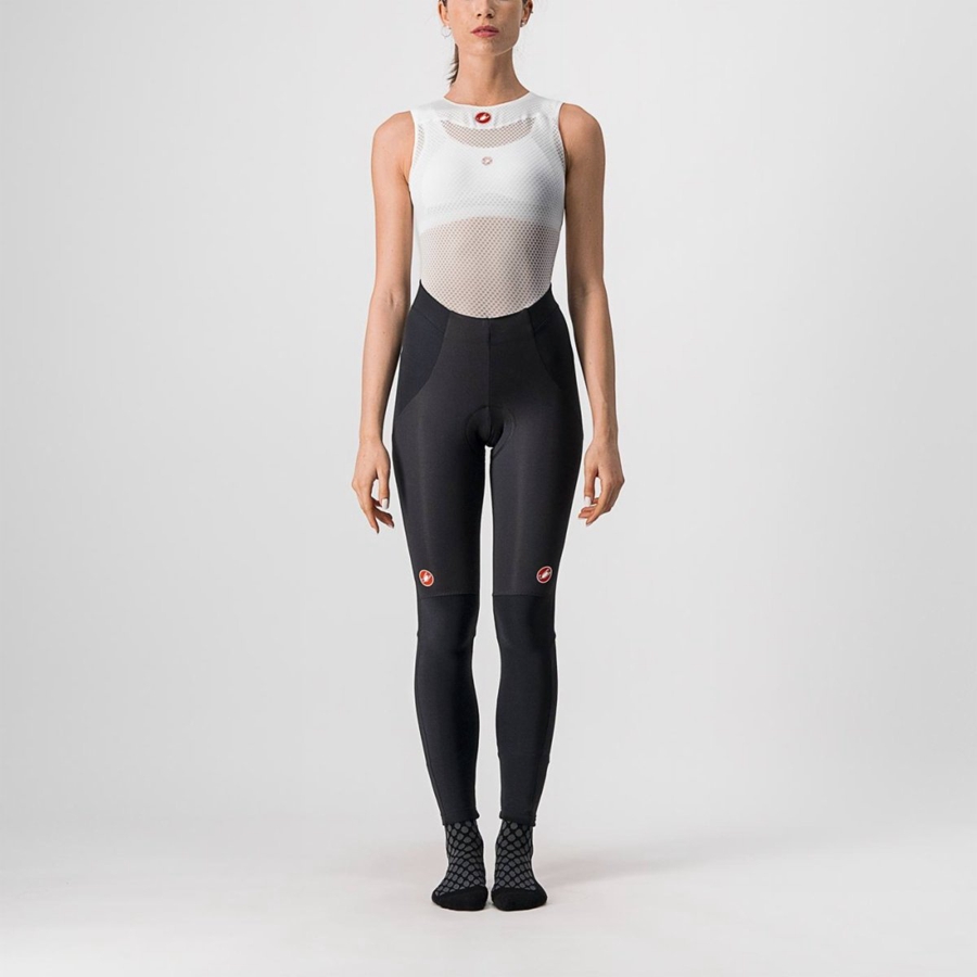 Castelli SORPASSO RoS W Naisten Leggings Mustat Hopea | ZLWF-53642