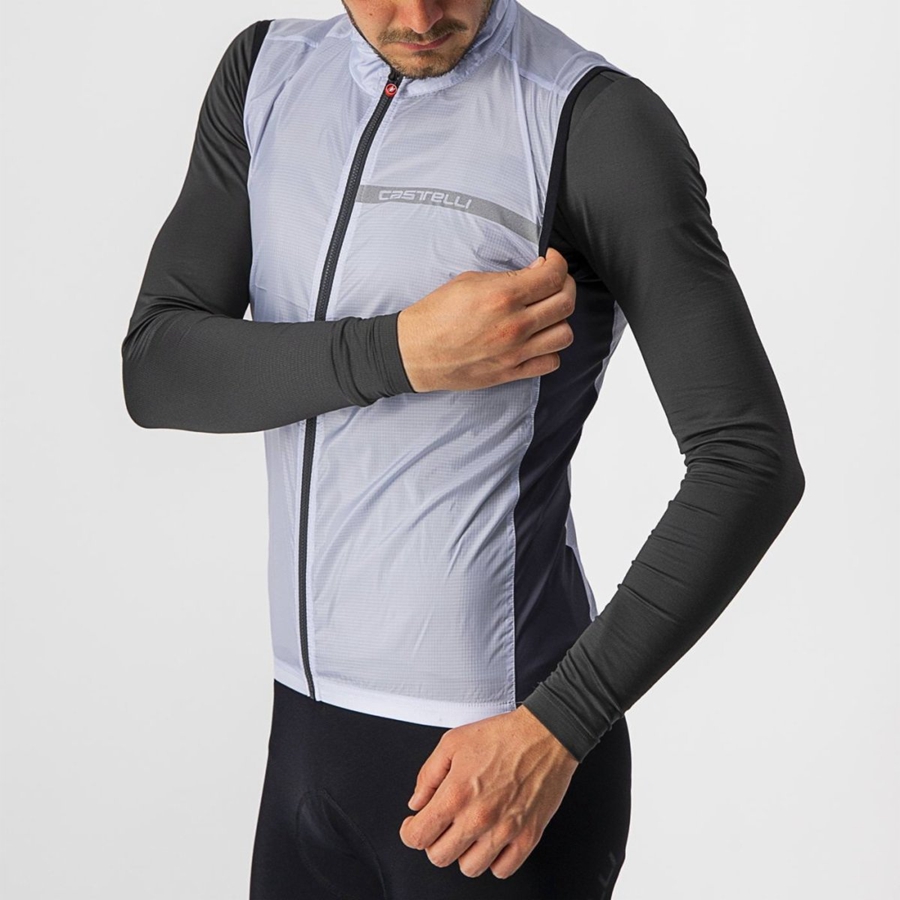 Castelli SQUADRA STRETCH Miesten Liivi Hopea Harmaat Tummanharmaat | UGXI-29865